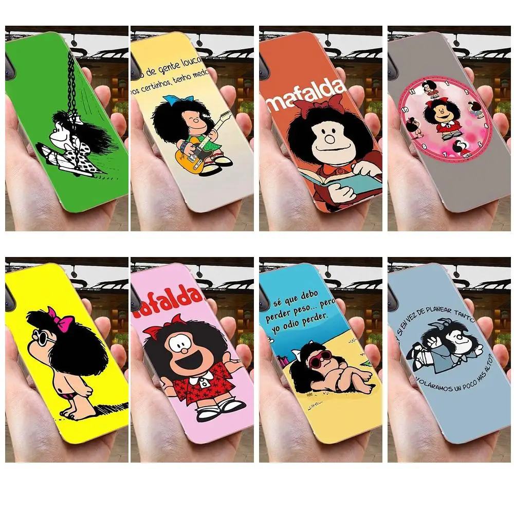 Мультяшный милый Mafalda Мягкий ТПУ Живая Любовь телефон для Samsung Galaxy A10 A20 A20E A3 A40 A5 A50
