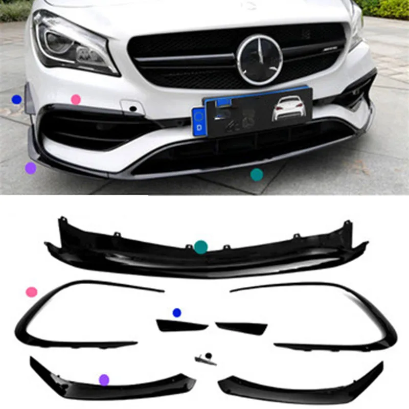 

8 шт., передний бампер для Mercedes Benz CLA Class CLA45 AMG Sports Version 2016-2018