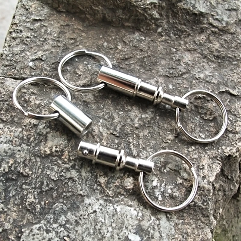 

Outdoor Camping Rock Climbing Keychain Double Quick Carabiner Anti-lost Key Release Ring Fast EDC Key Release Portable Ring A9K1