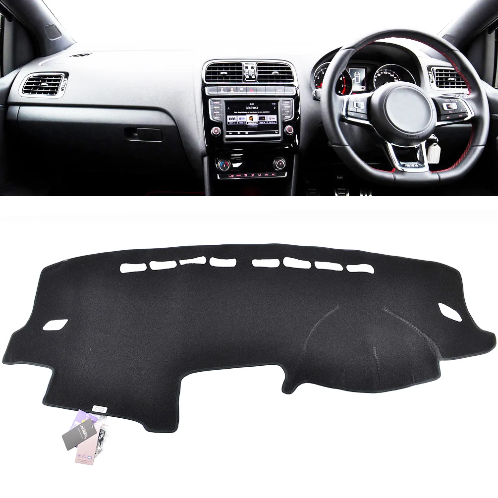 Polo-RHD 09-17 Крышка приборной панели автомобиля для VW Beetle 1998-2010 Tiguan 2009- Polo MK5 6R Jetta 4 6 MK4 MK6 коврик приборной панели - Название цвета: Polo-RHD 09-17