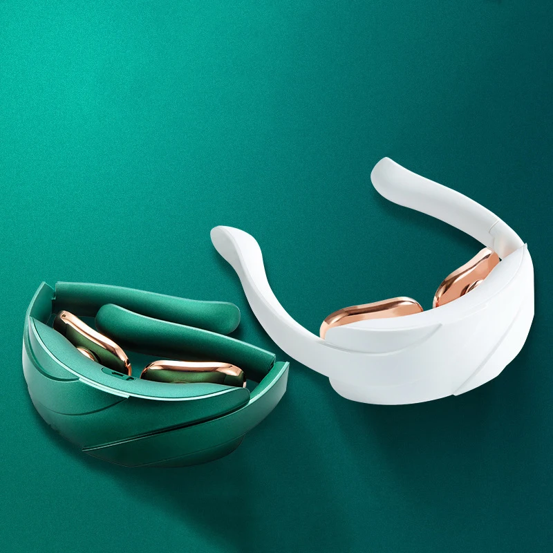 

Mini Electric Neck Massager Foldable Pulse Cervical Spine Massage Instrument Hot Compress Neck Massage Relaxation Pain Relief