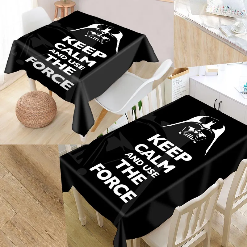 

Custom Keep Calm And Carry Table Cloth Oxford Fabric Rectangular Waterproof Oilproof Table Cover Family Party Tablecloth