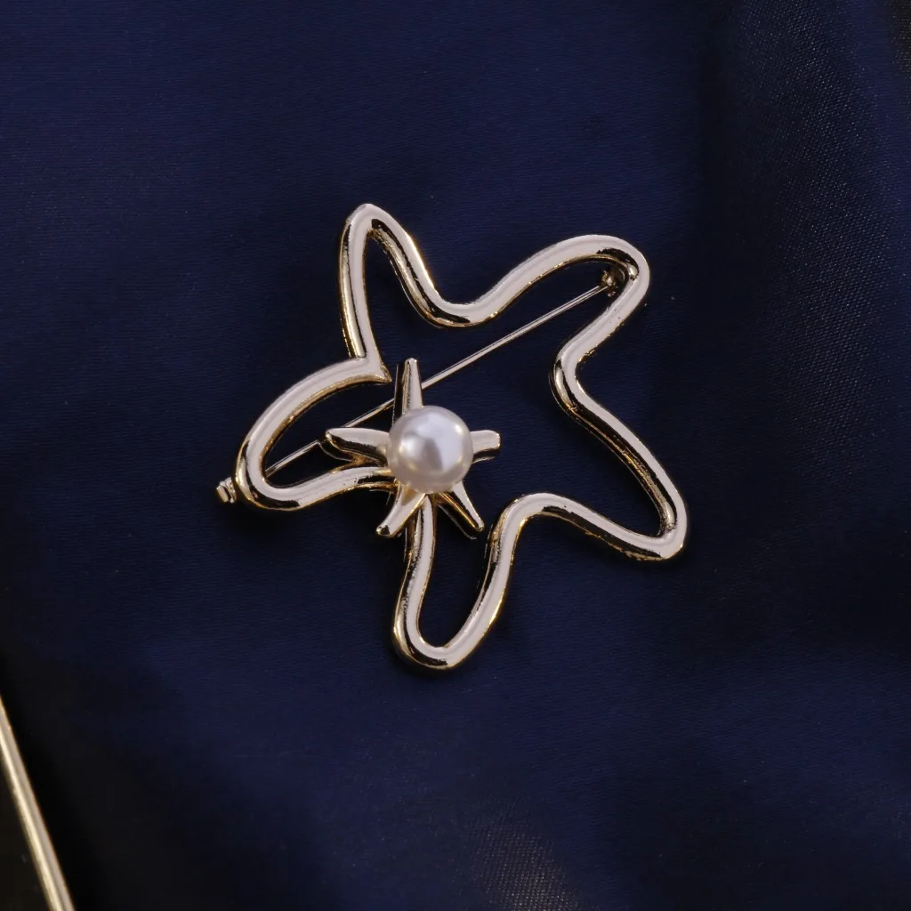 Модная простая брошь с имитацией жемчуга пальто шаль лацкан булавка пряжка для