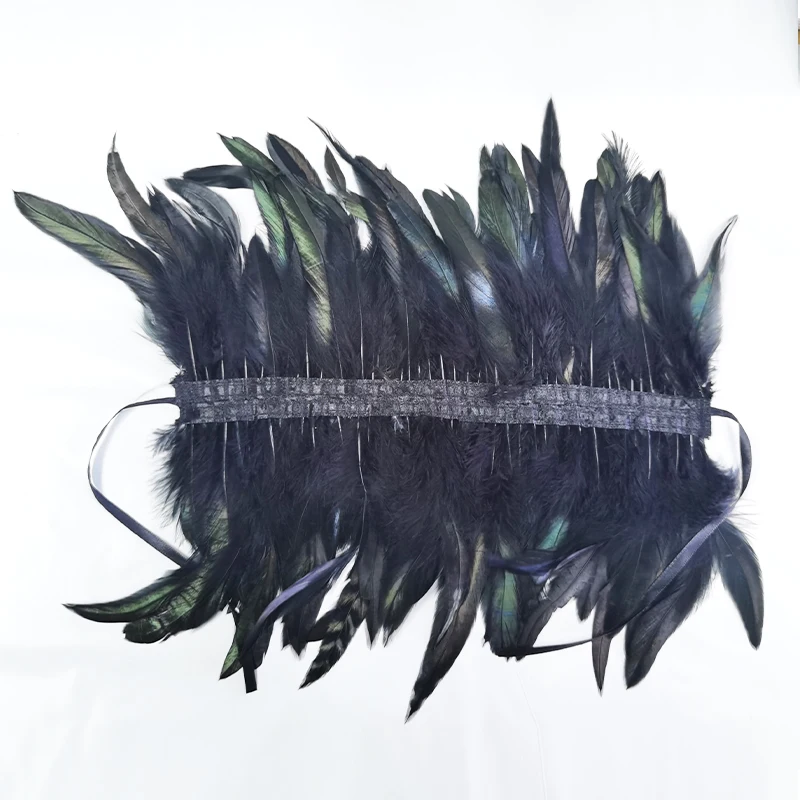 Готический воротник с искусственными перьями викторианский натуральными