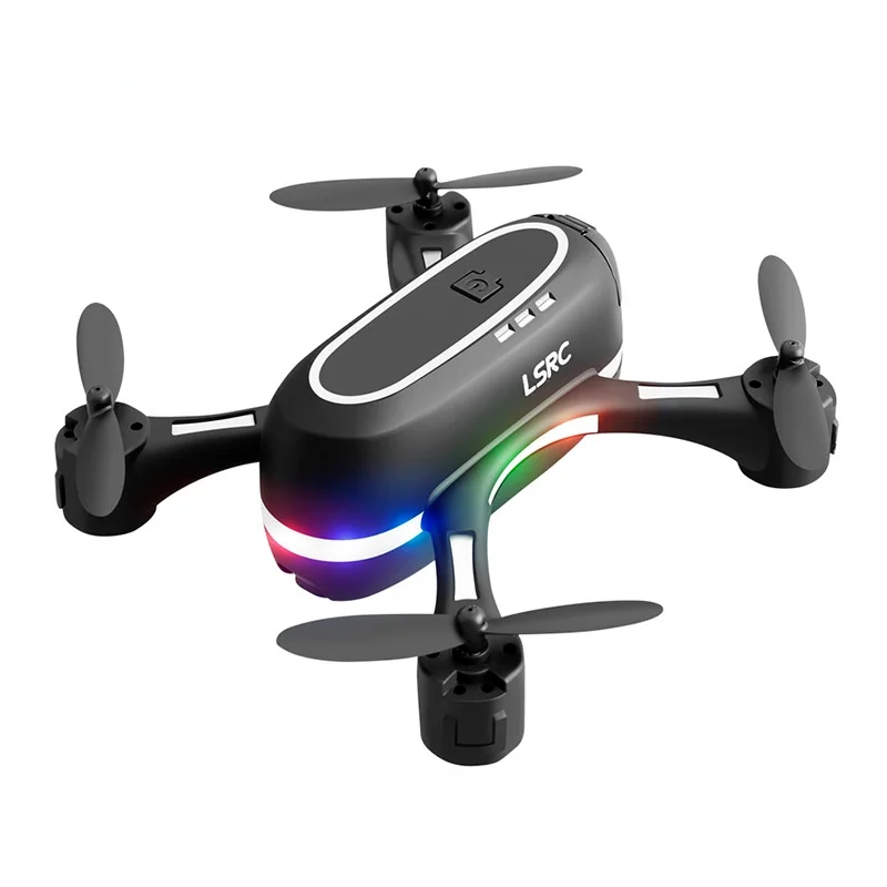 Mini RC Drone Rainbow Colorful Gradient Aerial Photography LED Optical Flow Positioning Dual Camera Quadcopter Toy enlarge