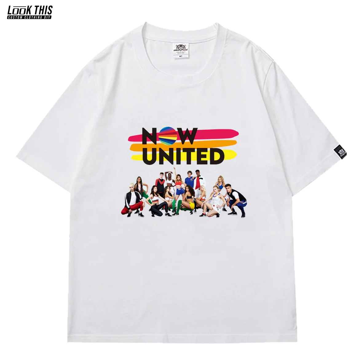 

2021 Casual NOW UNITED T-shirt Summer Fashion Teens Tide O-neck Streetwear Loose T-shirt Men Oversized T-shirt Short Sleeve Tee