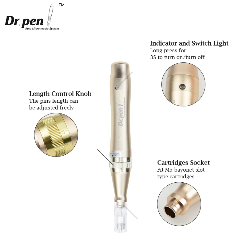 Electric Wireless Dr pen M5 Rechargeable Auto Derma Machine Micro Rolling System Therapy Pen anti aging Scar Removal | Красота и