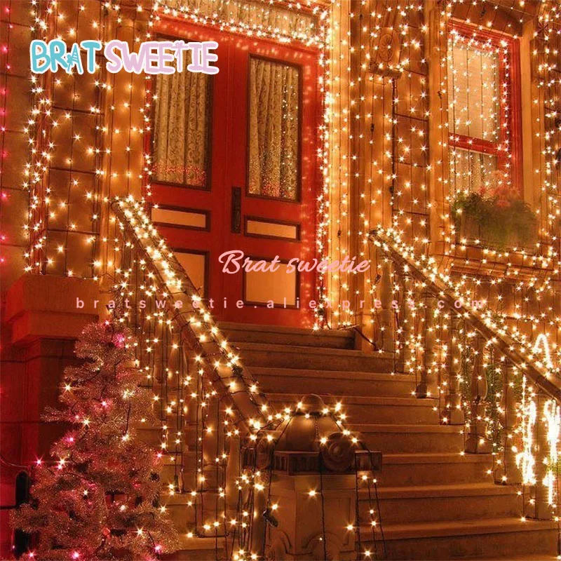 100 м рождественские украшения уличное украшение 2021 новогодний декор Сказочная