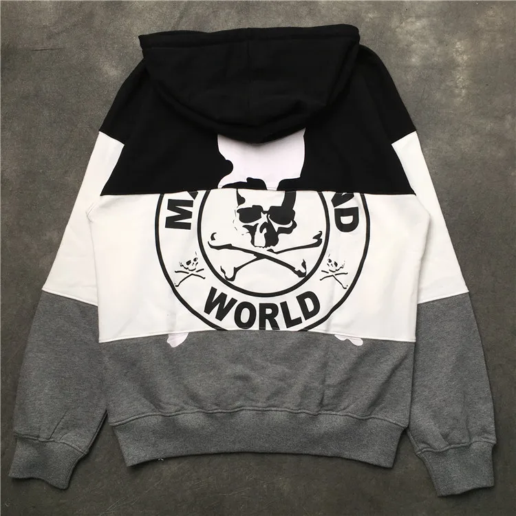 Толстовка мужская с капюшоном толстовка рисунком черепа и надписью Mastermind