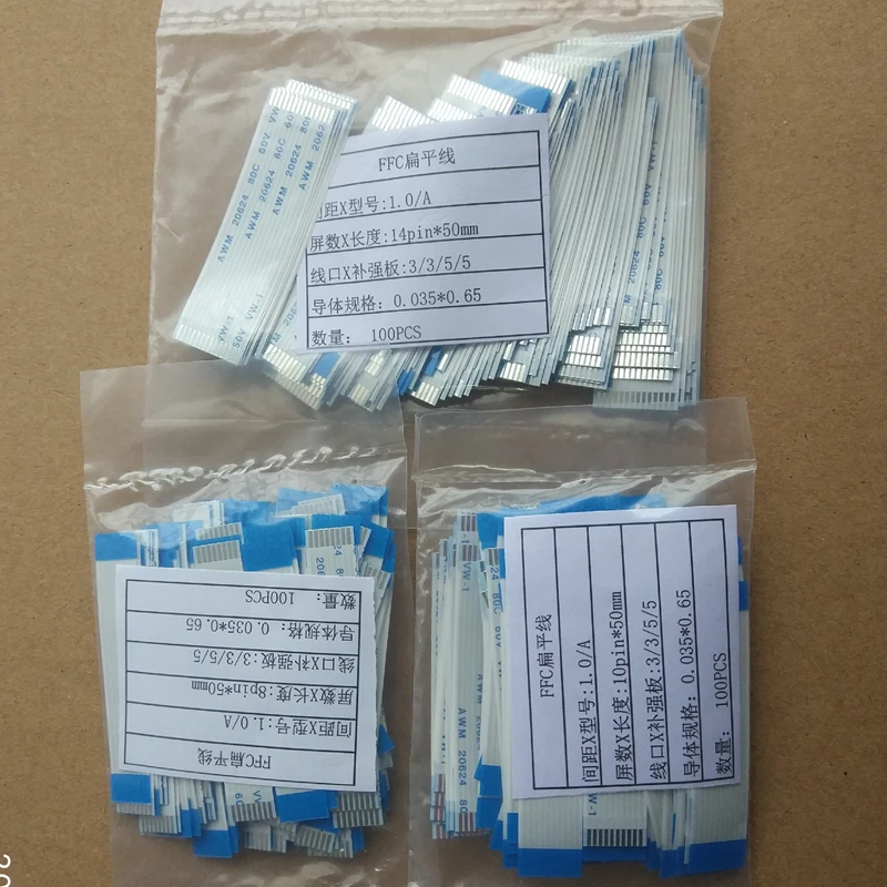 100 шт./лот 1 мм Шаг FFC/FPC Гибкий плоский кабель 5 см Тип же Сторона вперед ipsilateral 4