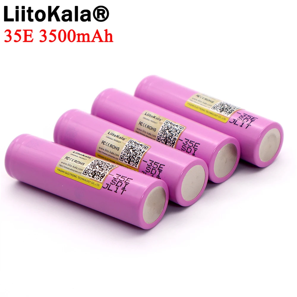 

Genuine/Original 4-40PCS Liitokala power 18650-35E lithium battery 3500mAh 3.7v 25A high power INR18650 for electrical tools