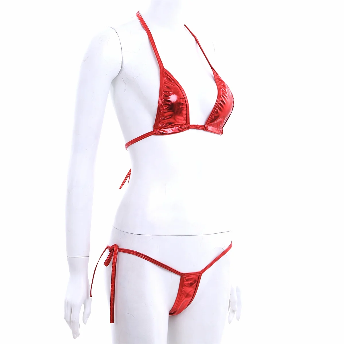Сексуальный женский купальник-бикини купальный костюм топ с лямкой на шее и