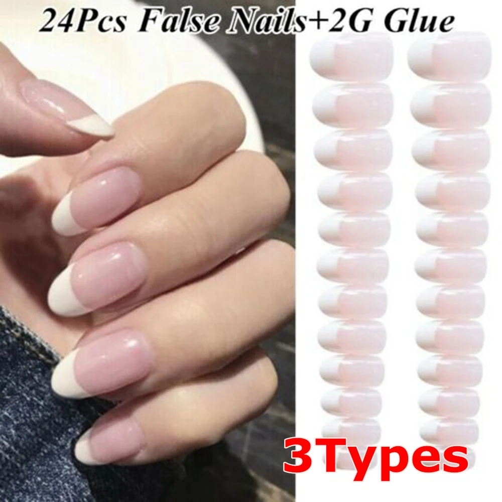 24 шт. фальшивые накладные ногти | Красота и здоровье