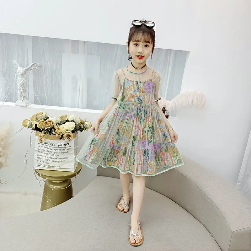 

2021 летнее платье для девочек детское платье с принтом Новинка; Красивое платье принцессы; Детская одежда для девочек, одежда на свадьбу, веч...