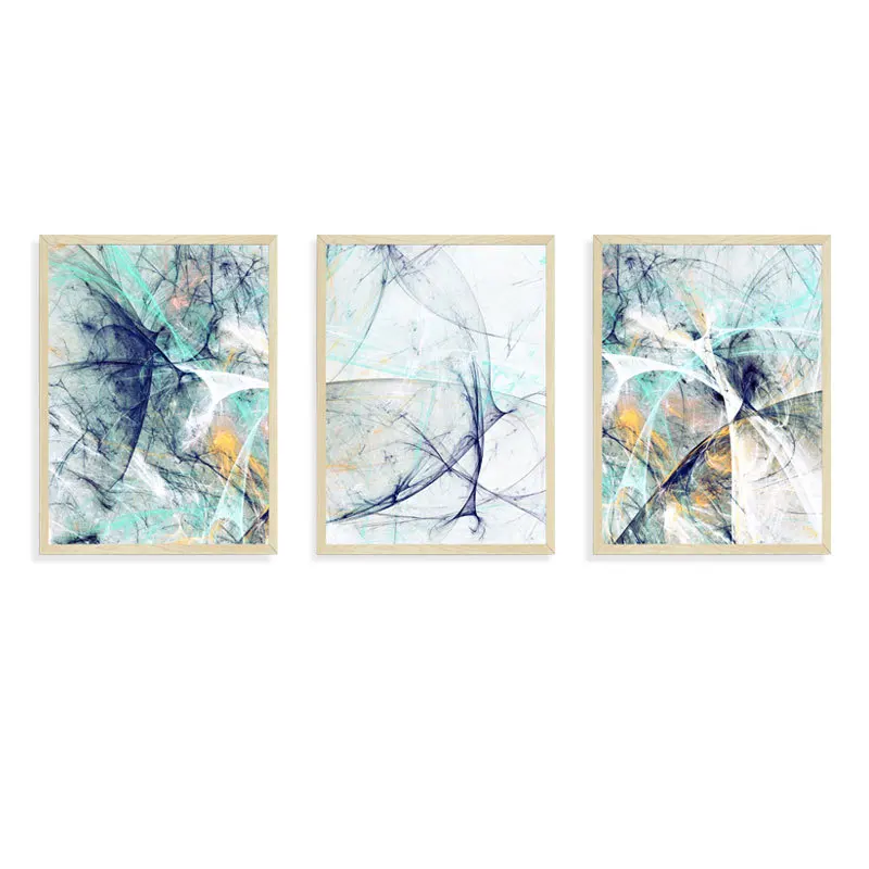 

Home Decoration Wall Stickers Abstract Geometric Crack Triptych Nordic Ins Style Living Room Bedroom Wall Background Painting