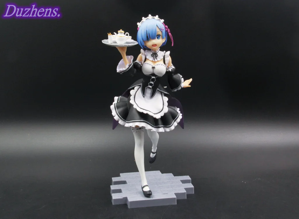 

Re:Zero kara Hajimeru Isekai Seikatsu apron dress Rem Tray Meteor hammer PVC Action Figure Anime Figure Model Toys