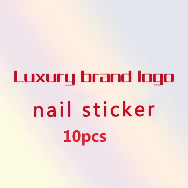 

10Pcs/bag D Series Cartoon Nail Sticker Adhesive 3D Rabbit Decals Designer Brand Logo for Nail Art Decorations