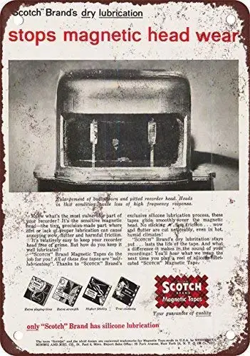 

Tin Sign New Aluminum Metal 1957 Scotch Magnetic Tapes Retro 11.8 x 7.8 Inch