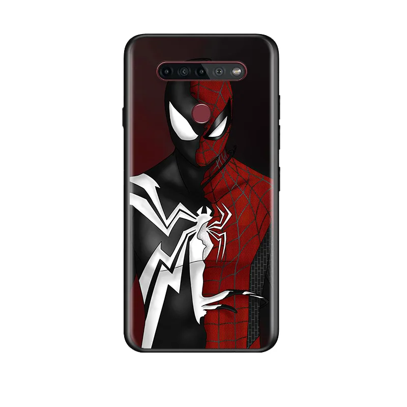

Marvel Avengers Spider Man Super Hero For LG G8 G8S G8X V30 V30S V40 V50 V50S V60 Q60 ThinQ 5G TPU Silicone Black Phone Case