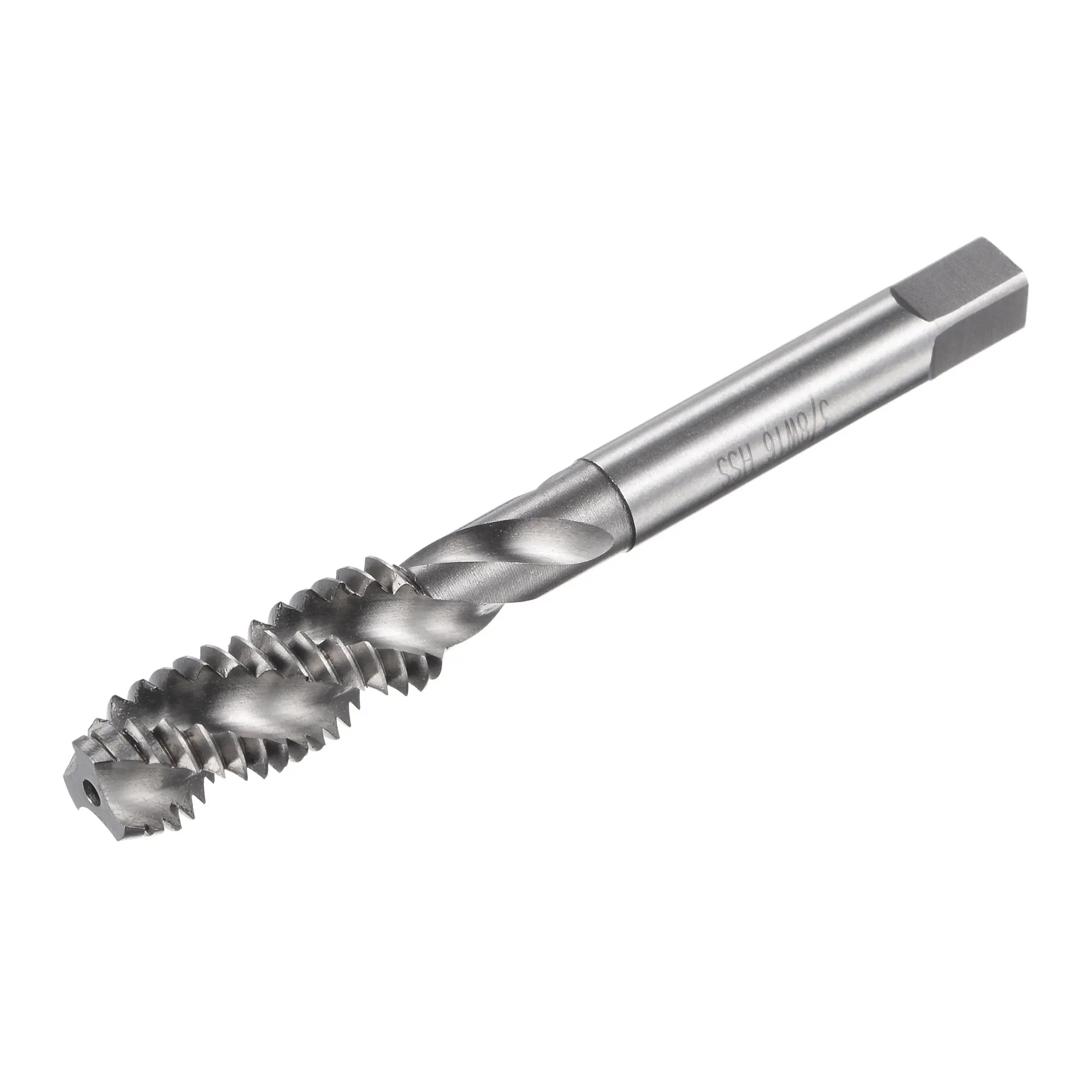 

Uxcell Spiral Flute Threading Tap 3/8-16 BSW High Speed Steel Uncoated Machine Spiral Flute Thread Tap