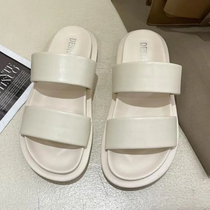 

Женская обувь, Тапочки для улицы, Новинка лета 2021, повседневная домашняя обувь на платформе