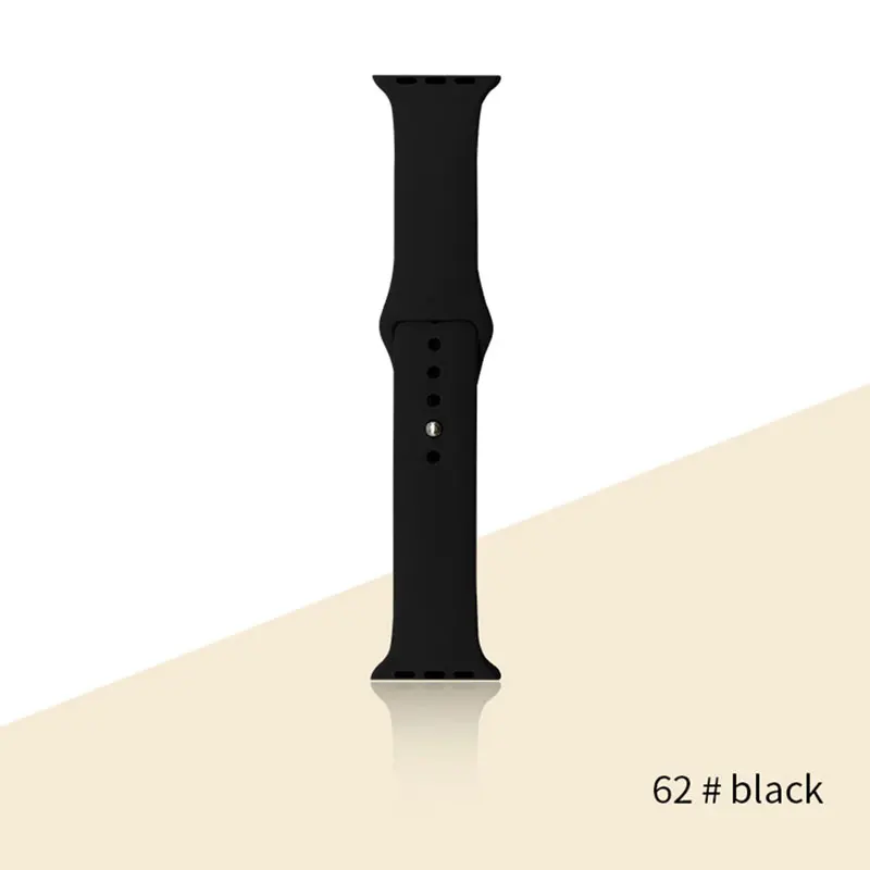 

Watchband For Apple Watch Band Correa For Iwatch Series 6 Se 5 4 3 Silicone Strap For Apple Watch Bracelet 44mm 40mm 38mm 42 Mm