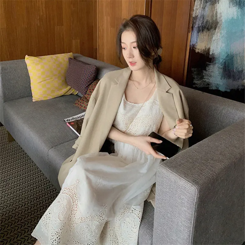 HziriP Streetwear OL Fashion Thin Solid 2020 Plus New Women Leisure Retro Girl Chic Gentle Loose All Match Hot Blazers | Женская одежда