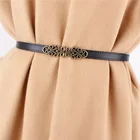 Регулируемый Ретро ремень из воловьей кожи для женщин, Роскошный дизайнерский ремень для платья, пальто, ремень с золотой пряжкой