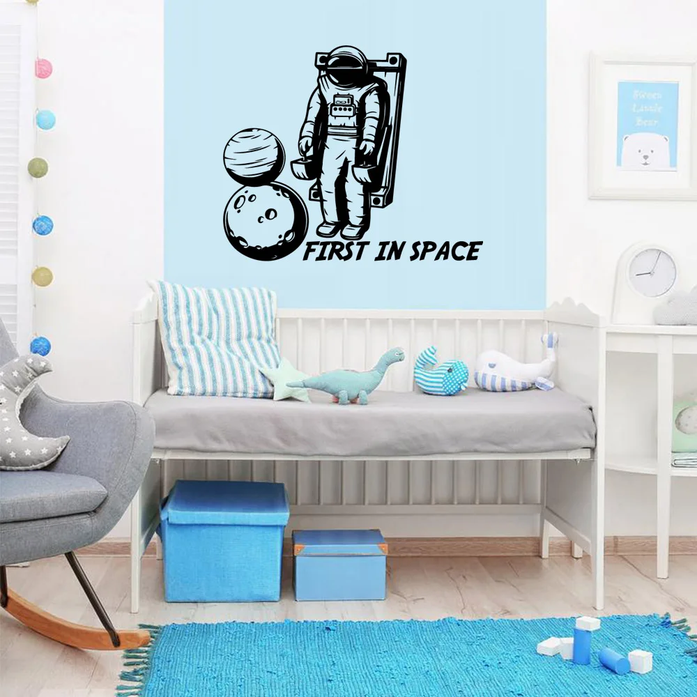 

Astronaut Cartoon Wall Decals Pvc Mural Art Diy Poster For Kids Room Living Room Home Decor Diy Pvc Home Decoration Accessories