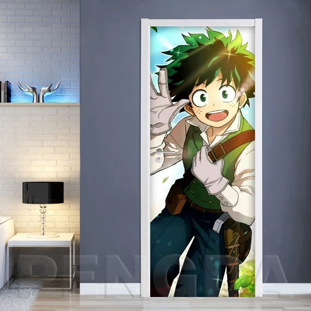 Self Adhesive Decal 3D Print Sticker Anime My Hero Academia Role Picture Home Decor Paper For Cabinet Door Waterproof Art Poster | Дом и сад
