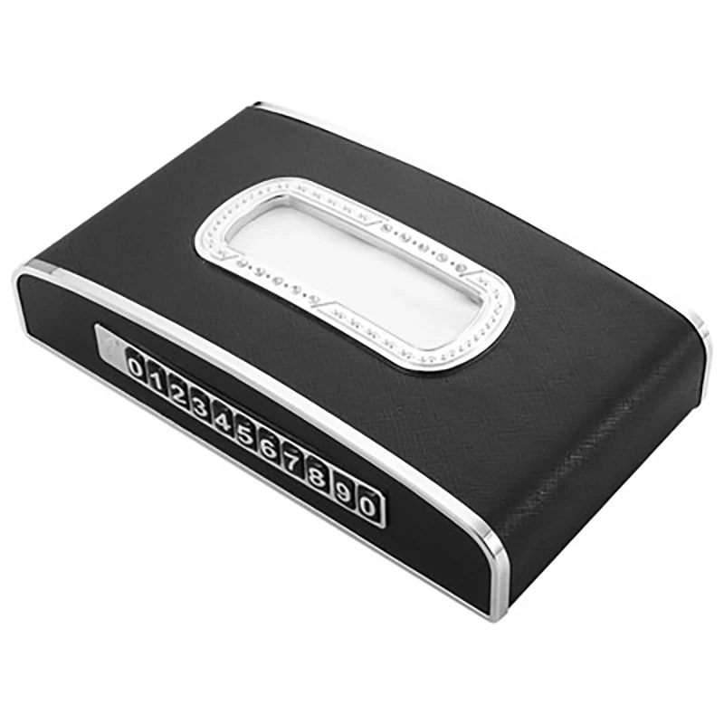 Кожаная Коробка для салфеток автомобиля интерьер фотообои с номером часов