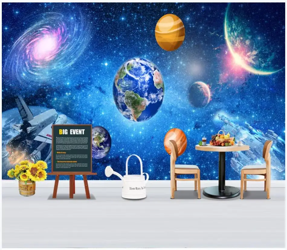 Пользовательские фото обои для стен 3 d фрески небо космическая Звездная