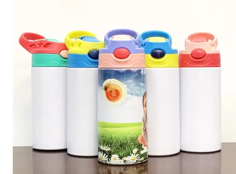 100 шт 12 унций 5 стилей сублимации дети Сиппи чашка пустая вакуумная колба бутылка