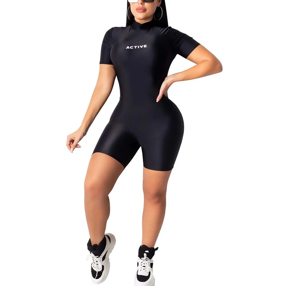 Playsuits and Jumpsuits 2020 Women Summer Romper Pajamas Playsuit Short Overalls Bodysuit Body Suit F0573 Short Sleeve 3 Choices