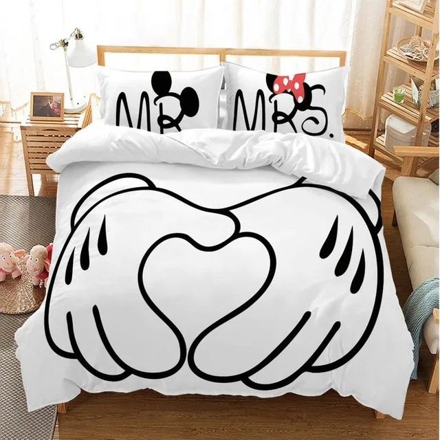 10 Прекрасный мягкий комплект постельного белья для взрослых/детей с Минни, пододеяльник для девочек, простыня с рисунком из мультфильма, наволочка для постельного белья, подарки - Цвет: 10