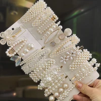 simulated pearl hair clips for women korean women hairpins girl geometric hair barrettes fashion hairgrip hair accessories