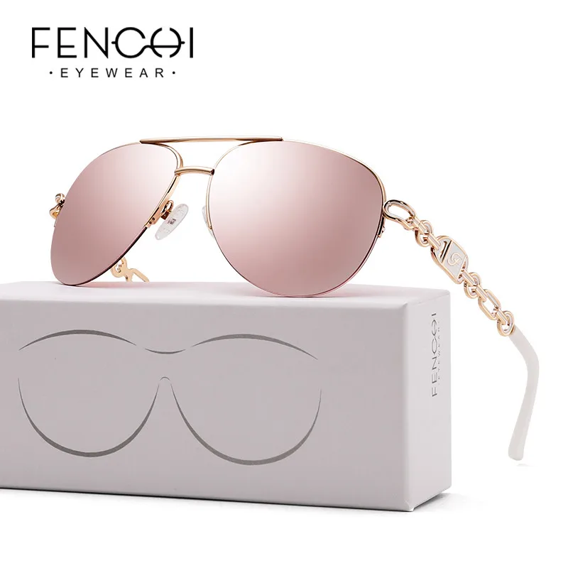 

FENCHI Polarized Pilot Sunglasses Women Men Luxury Brand Designer Trendy Mirror Pink Sun Glasses Feminino Eyewear Oculos De Sol
