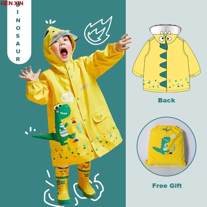 

Детский дождевик, мультяшный водонепроницаемый дождевик, детский дождевик, пончо для мальчиков и девочек, для учеников начальной школы, Цел...