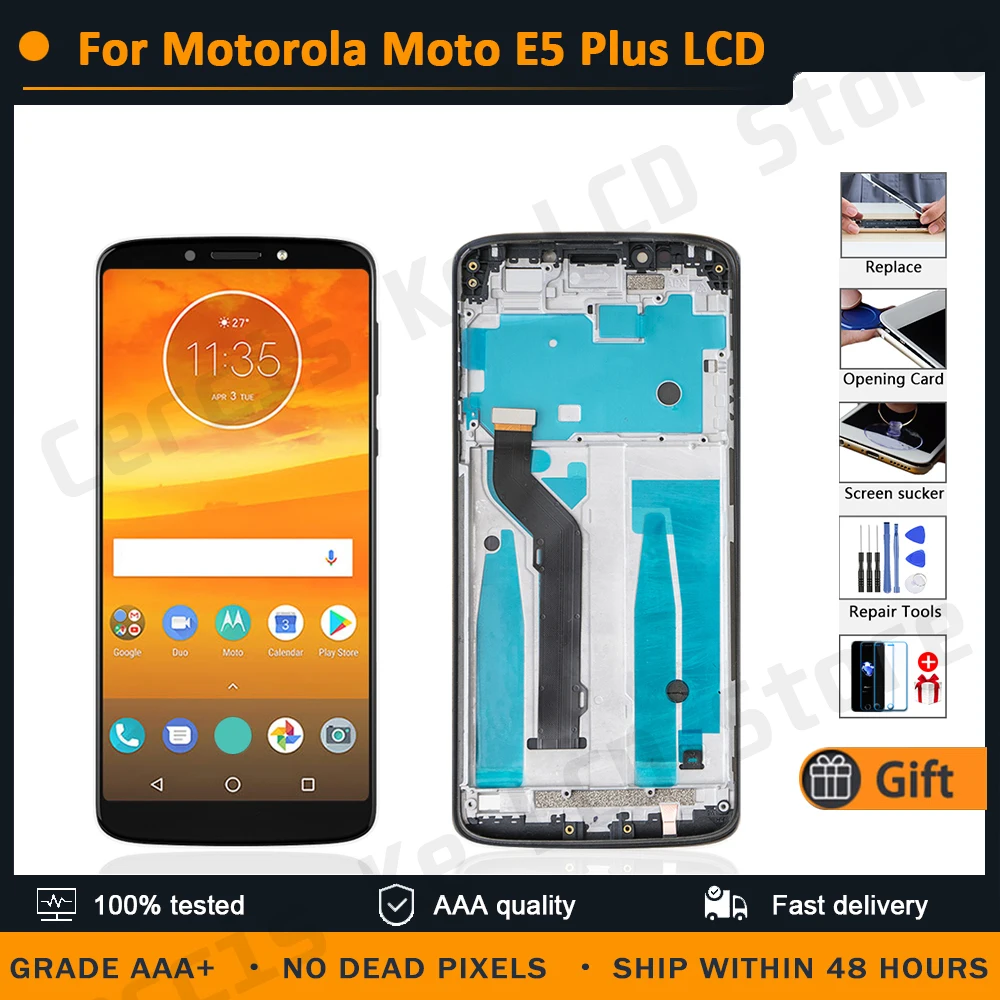

6,0 "Оригинальный ЖК-дисплей для Motorola Moto E5 Plus xt54, сенсорный экран, дигитайзер в сборе с рамкой для E5 Plus, сменный ЖК-дисплей