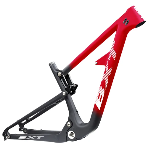 BXT half red Полный комплект велосипедной подвески рама 29er BSA; углерод, волокно, рама для горного велосипеда 142*12 мм 150 мм, рама для велосипеда для путешествий 148*12 мм - Цвет: BXT half red