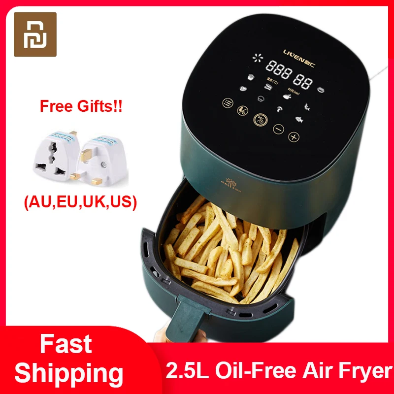 Youpin 2.5L Smart Air Fryer without Oil Home LED Touch Cooking Electric Deep Airfryer Cooker French Fries Pizza Chicken Fryer