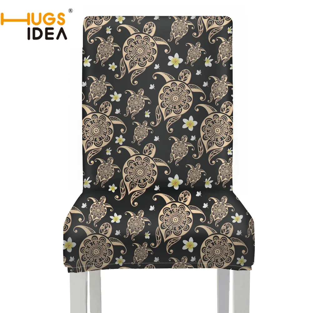 

Чехлы на стулья HUGSIDEA универсального размера с принтом морской черепахи, 1/4/6 шт.