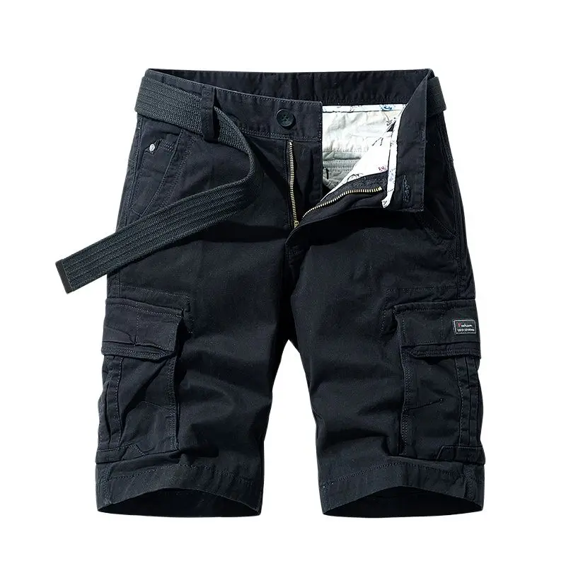 

2021 Summer Men Fashion Casual Military Cargo Pocket Pants Male Shorts Cotton Male Tactical Shorts Loose Large Size 6XL