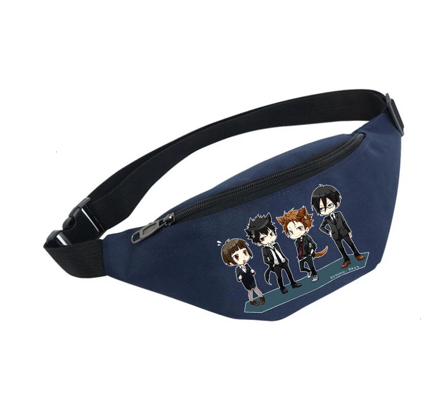 

anime Unisex Fanny Pack women Belt Waterproof Chest Handbag Waist Bag Ladies Waist Pack Belly Bags For PsychoPass