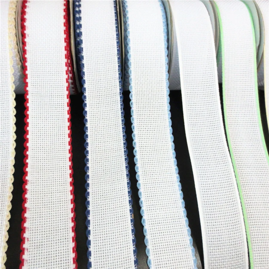 

3.6cm Gift Package Color Ribbon Double Side White Polyester Cotton Lace DIY Handmade Flat Hemp Decorative Material 374