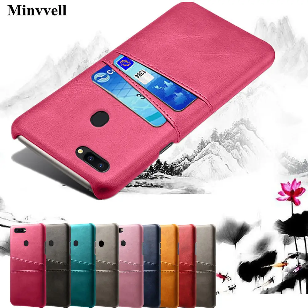 Кожаные чехлы для телефона с держателем карт OPPO R11 Plus R11S R17 Pro R7 R9 R9S R19 F11 F7 F5 F3 Reno 10x