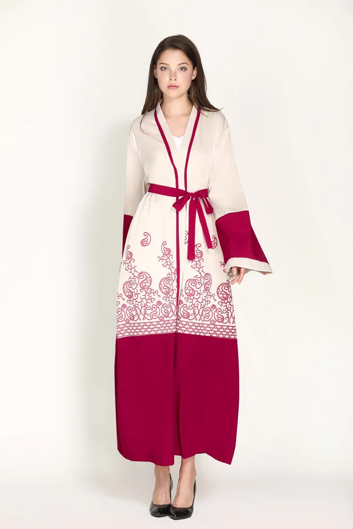 Женский кардиган мусульманское платье с цифровым принтом арабское женское