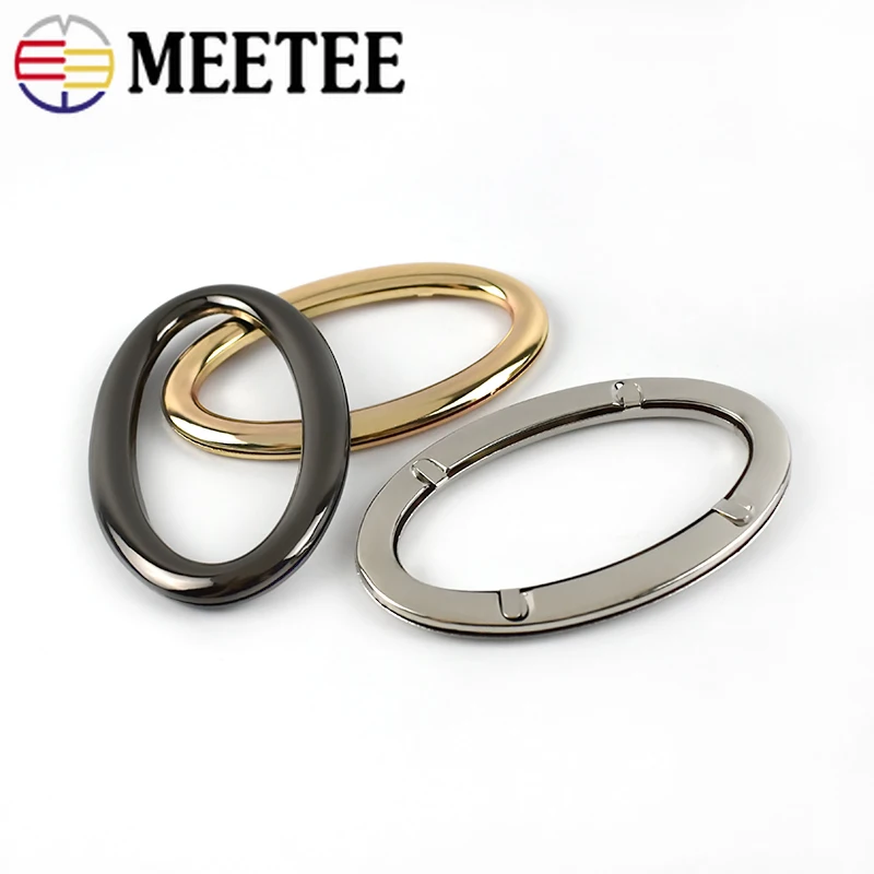 2/4 шт. 88x45 мм модные овальные кольца металлическая рамка сумка ручки женские сумки
