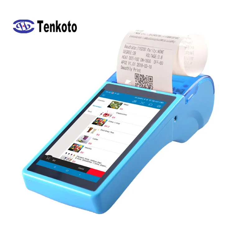 Android 6 0 POS чековый принтер 58 мм сенсорный экран КПК pos терминал GPRS WIFI Bluetooth 3G