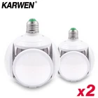 Складная Светодиодная лампа E27, 2 шт.лот, 40 Вт, светодиодная лампа для футбольного моделирования, для гостиной, коридора, дома